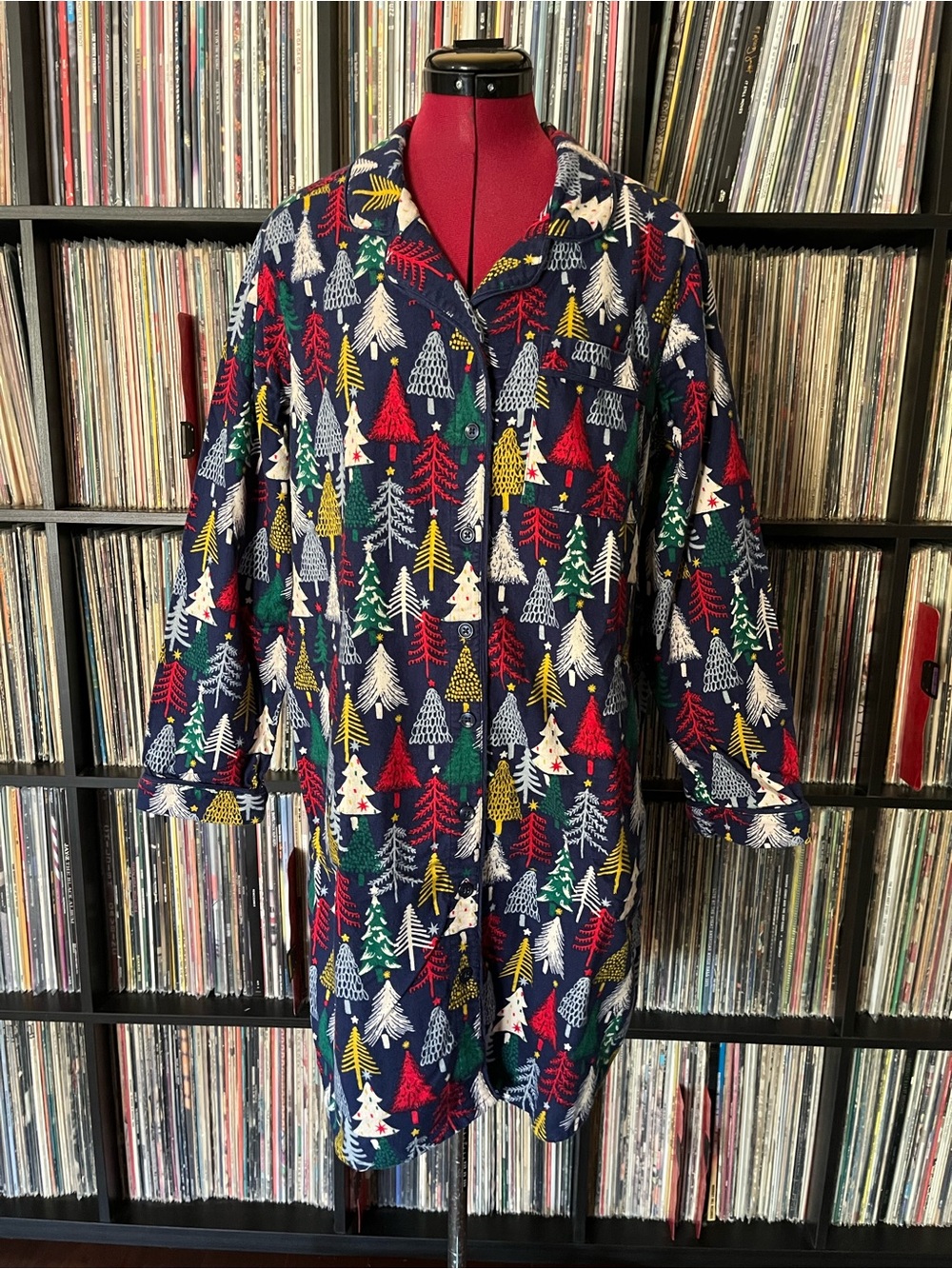 🌲 Holiday Christmas Tree Flannel Nightshirt Pajama 🎄 - Picture 7 of 10